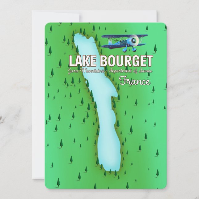 Lake Bourget France beautiful travel poster (Front)