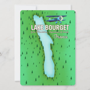 Lake Bourget France beautiful travel poster