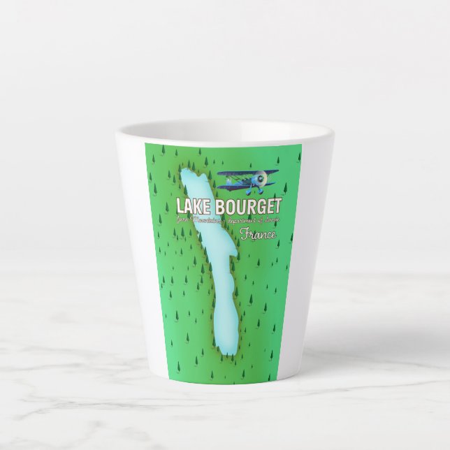 Lake Bourget France beautiful travel poster Latte Mug (Front)