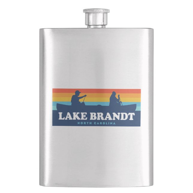 Lake Brandt North Carolina Canoe Flask (Front)