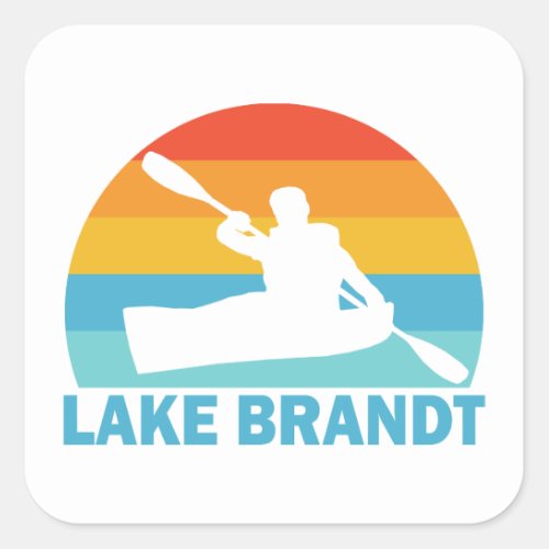 Lake Brandt North Carolina Kayak Square Sticker