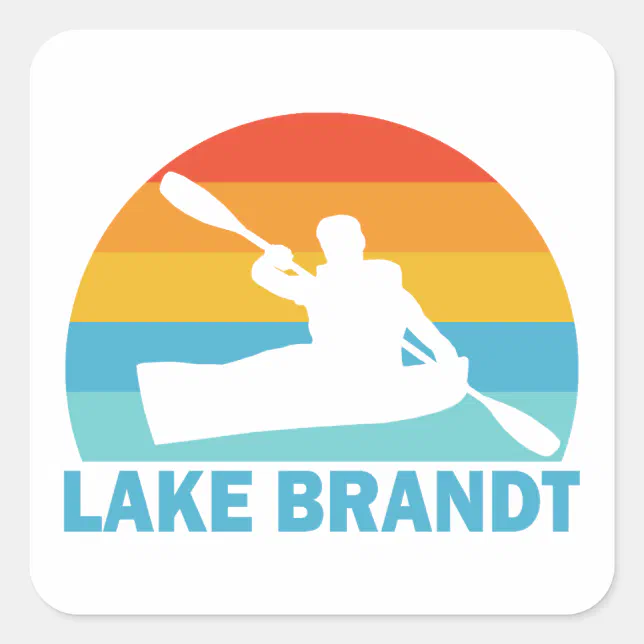 Brant Lake Sticker Lake Brandt North Carolina Kayak Square Sticker | Zazzle