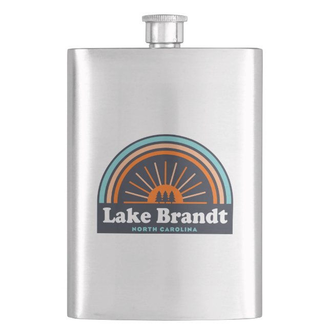 Lake Brandt North Carolina Rainbow Flask (Front)