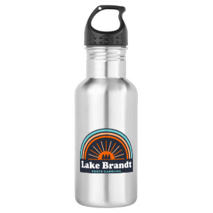 Lake Brandt North Carolina Rainbow Stainless Steel Water Bottle