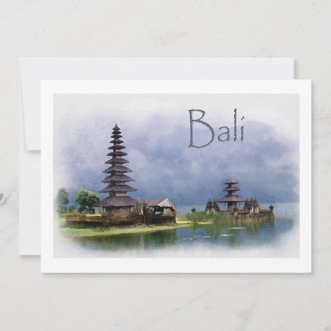 Lake Bratanan Bali Indonesia Invitation (Front)