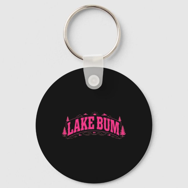 Lake Bum Arch Distressed Life Style Keychain (Front)