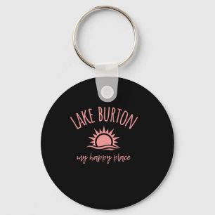 Lake Burton Ga My Happy Place Boating Fishing Camp Keychain