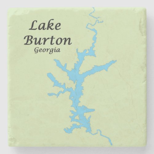 Lake Burton Georgia Map Coasters