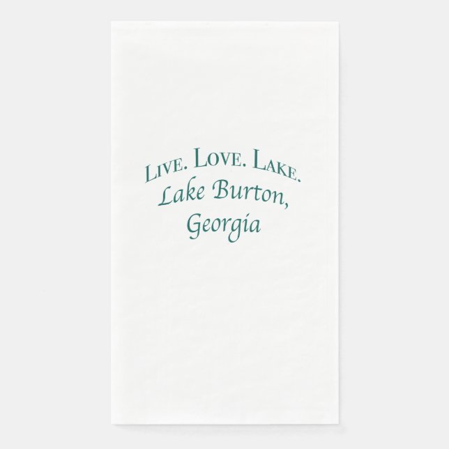 Lake Burton Paper Napkin (Front)