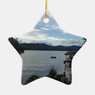 Lake Burton View Ceramic Ornament