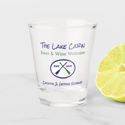 Lake Cabin Cottage House Shot Glass