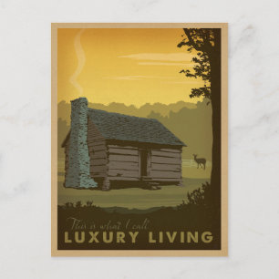 Lake Cabin - Luxury Living Postcard