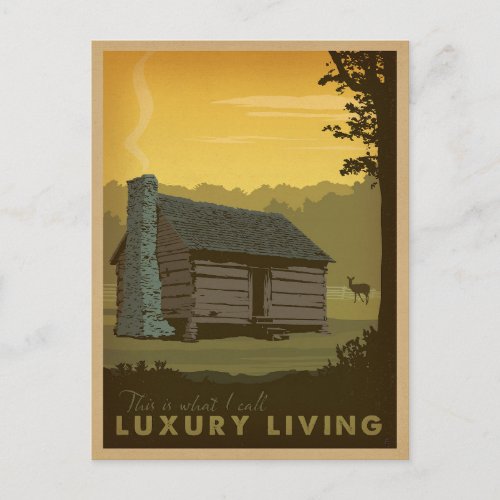 Lake Cabin _ Luxury Living Postcard