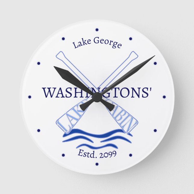 Lake Cabin Wall Clock (Front)