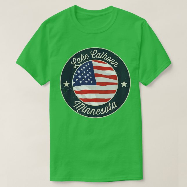 Lake Calhoun - Patriotic Minnesota Souvenir T-Shir T-Shirt (Design Front)