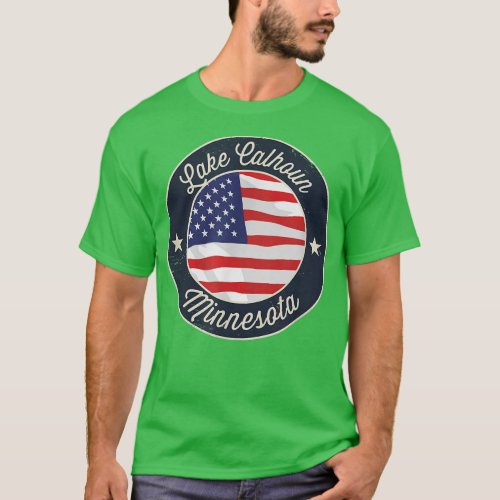 Lake Calhoun _ Patriotic Minnesota Souvenir T_Shir T_Shirt