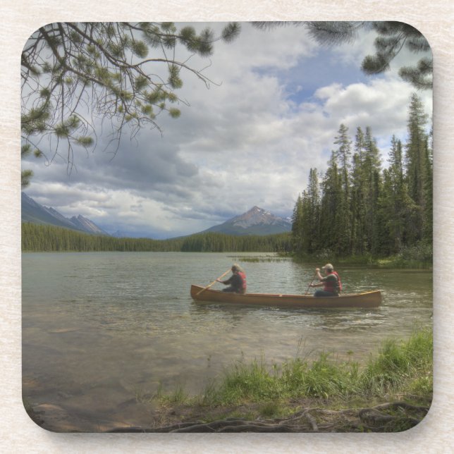 Lake Canoeing Beverage Coaster (Front)