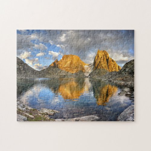 Lake Catherine Banner Ritter Sunset _ Sierra Jigsaw Puzzle