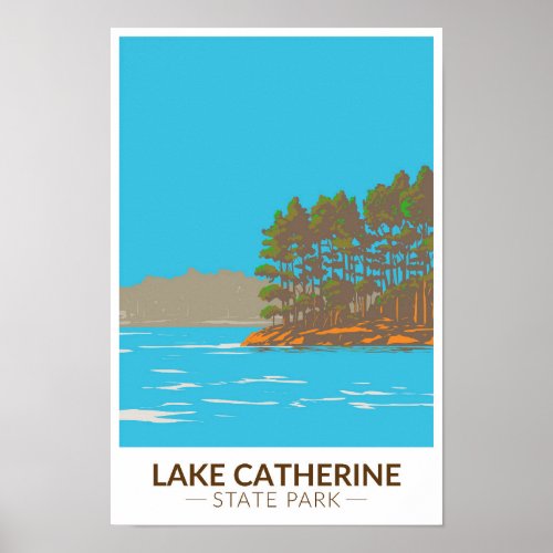 Lake Catherine State Park Arkansas Vintage  Poster