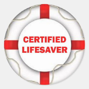 Lake Certified Lifesaver Classic Round Sticker