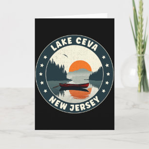 Lake Ceva New Jersey Sunset T Shirt  Card