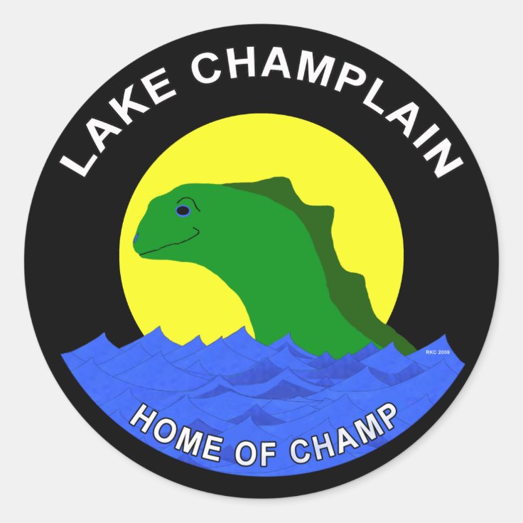 Lake Champlain Classic Round Sticker Zazzle