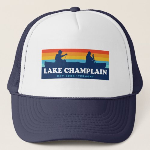 Lake Champlain New York Vermont Canoe Trucker Hat