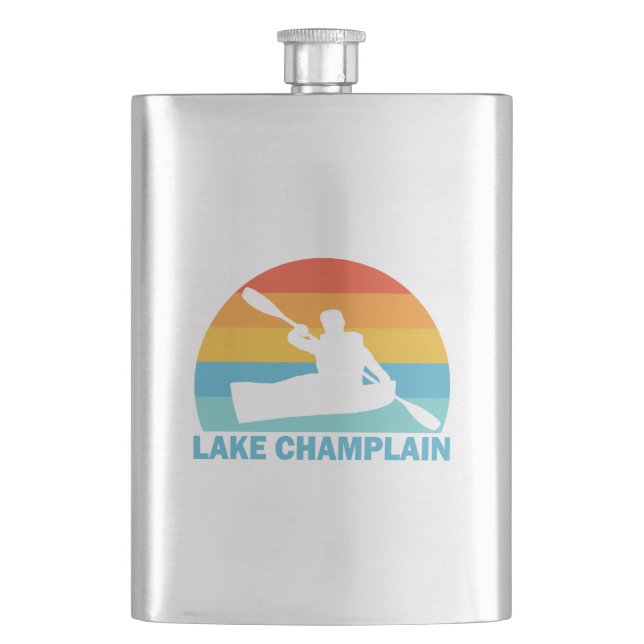 Lake Champlain New York Vermont Kayak Flask (Front)