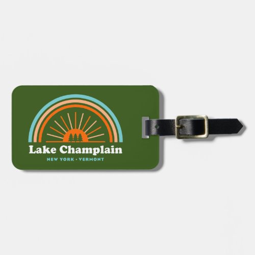 Lake Champlain New York Vermont Rainbow Luggage Tag