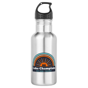 Lake Champlain New York Vermont Rainbow Stainless Steel Water Bottle