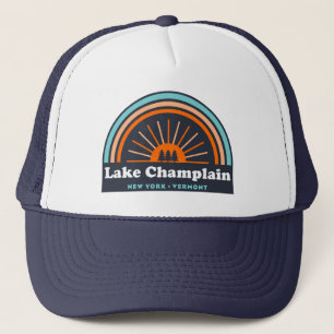 Lake Champlain New York Vermont Rainbow Trucker Hat