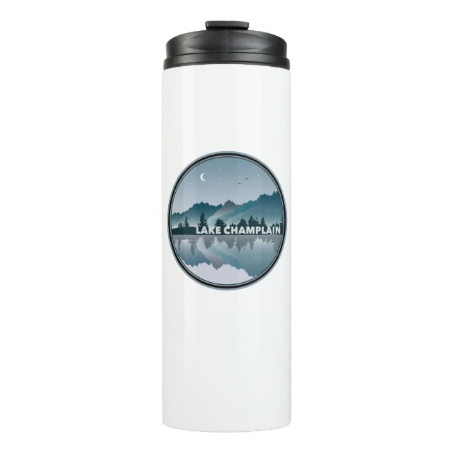 Lake Champlain New York Vermont Reflection Thermal Tumbler (Front)