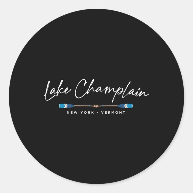 Lake Champlain Oars Classic Round Sticker (Front)