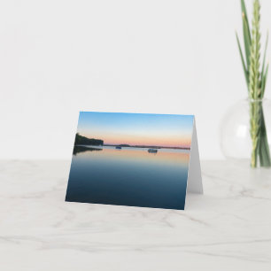 lake champlain sunrise in saint albans bay letterpress thank you card