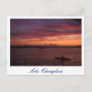 Lake Champlain Sunset Paddler Postcard