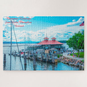 Lake Champlain  Vermont.Christmas Greetings Jigsaw Jigsaw Puzzle