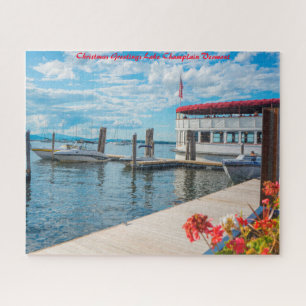 Lake Champlain  Vermont. Christmas Greetings Jigsaw Puzzle