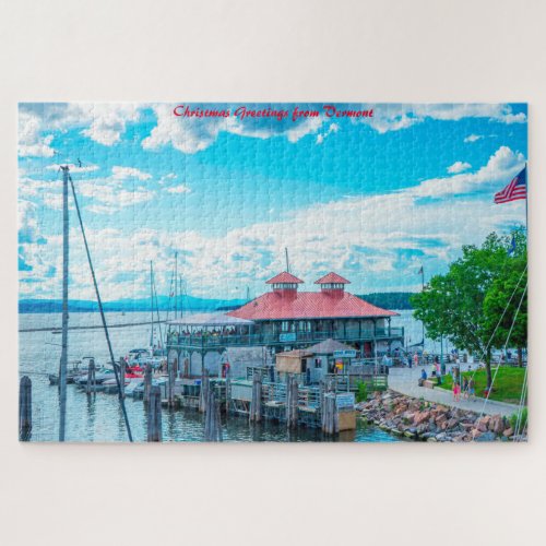 Lake Champlain  VermontChristmas Greetings Jigsaw Puzzle