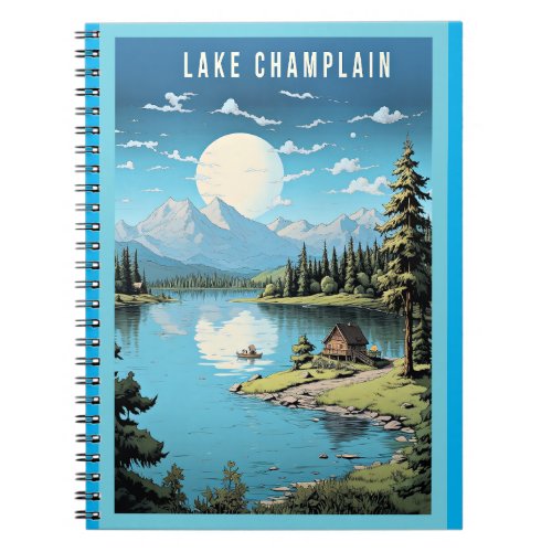 Lake Champlain Vermont illustration Notebook