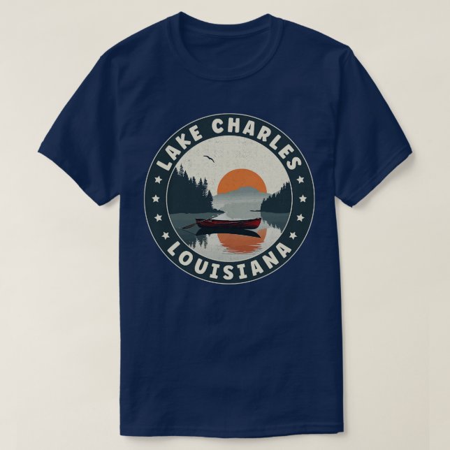 Lake Charles Louisiana Sunset TShirt (Design Front)
