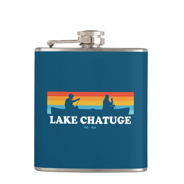 Lake Chatuge North Carolina Georgia Canoe Flask (Front)