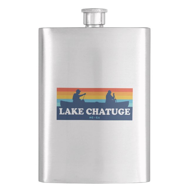 Lake Chatuge North Carolina Georgia Canoe Flask (Front)