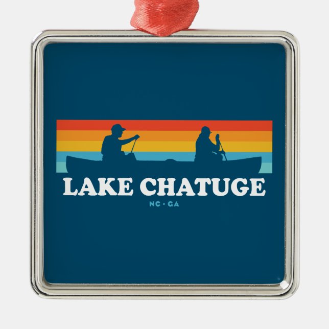 Lake Chatuge North Carolina Georgia Canoe Metal Ornament (Front)
