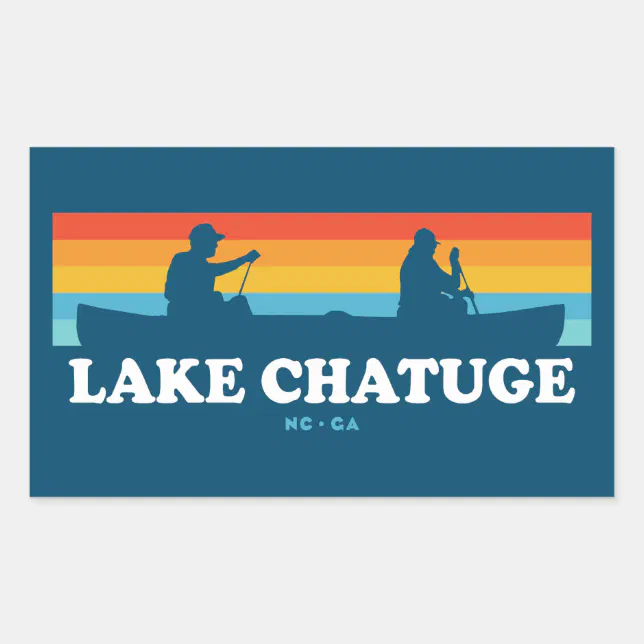 Lake Chatuge North Carolina Canoe Rectangular Sticker Zazzle
