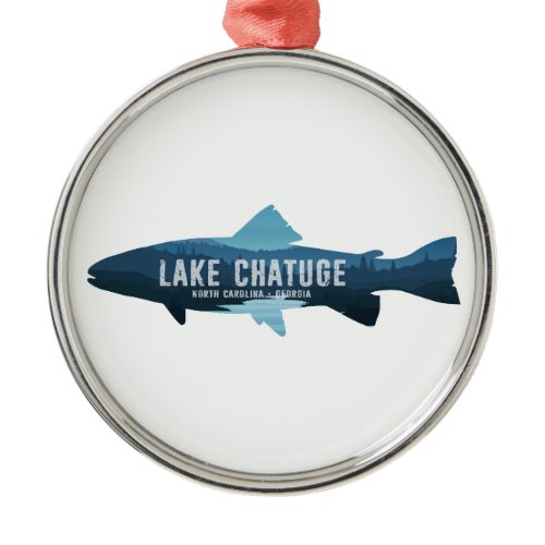 Lake Chatuge North Carolina Georgia Fish Metal Ornament
