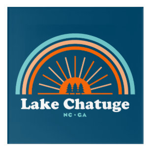 Lake Chatuge North Carolina Georgia Rainbow Acrylic Print