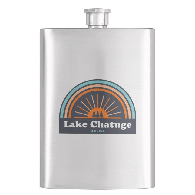 Lake Chatuge North Carolina Georgia Rainbow Flask (Front)