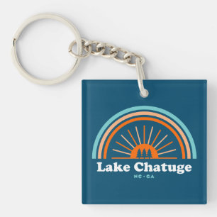 Lake Chatuge North Carolina Georgia Rainbow Keychain