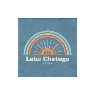 Lake Chatuge North Carolina Georgia Rainbow Stone Magnet