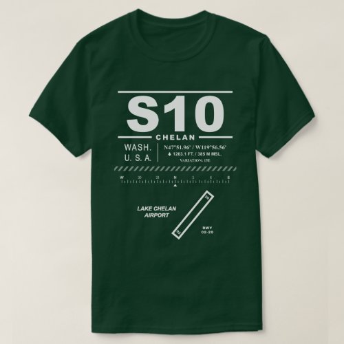 Lake Chelan Airport S10 T_Shirt